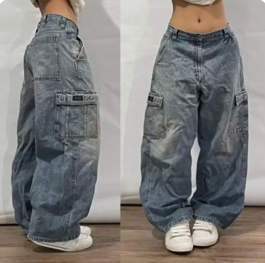 Women's Jeans – Cotton – Baggy Streetwear Style – Loose Fit