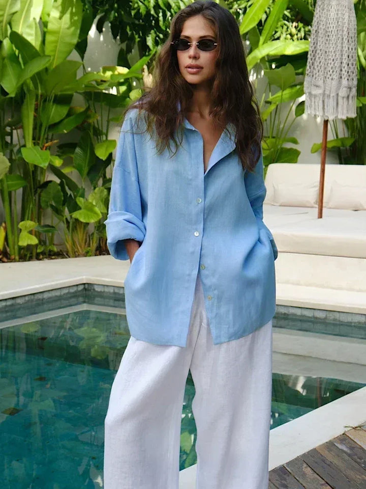 Women's Linen Blouse Elegant – Airy & Stylish