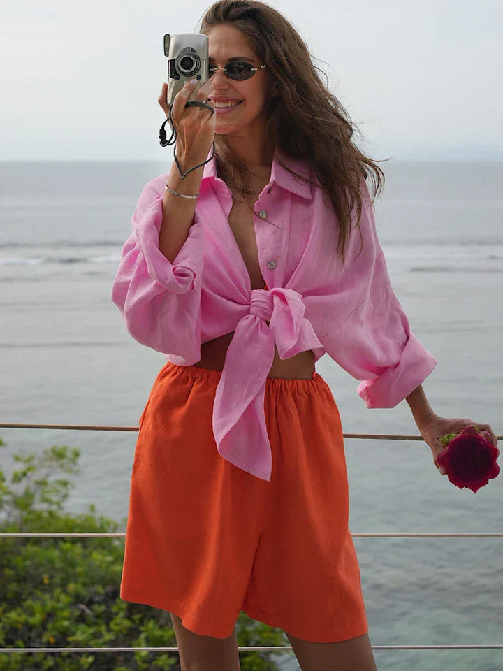 Women's Linen Blouse Elegant – Airy & Stylish