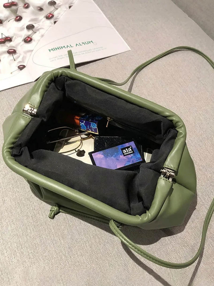 Women's Crossbody Bag made of Vegan Leather – Elegant Dumpling Bag