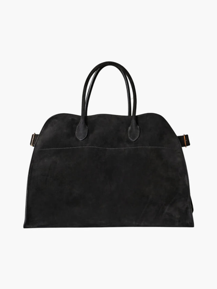 Large Women's Shopper Bag – Structured Shoulder Bag Suede/Leather