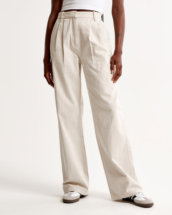 Women's fabric pants elegant cut comfortable