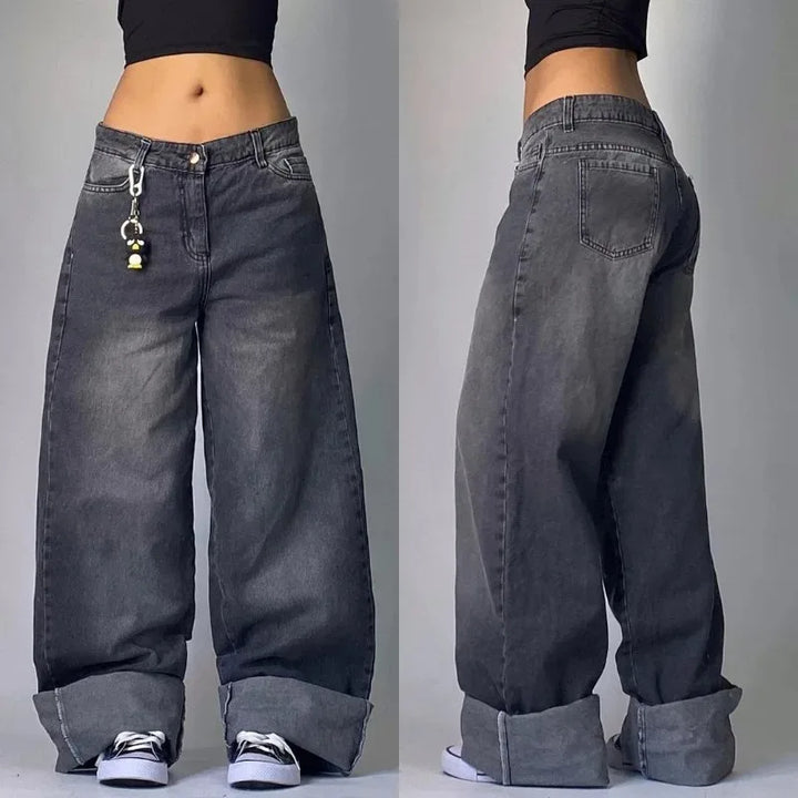 Women's Jeans – Cotton – Baggy Streetwear Style – Loose Fit