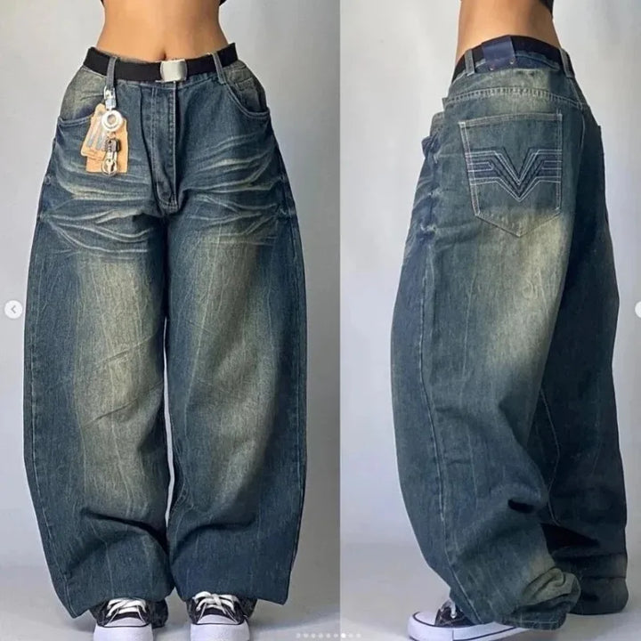 Women's Jeans – Cotton – Baggy Streetwear Style – Loose Fit