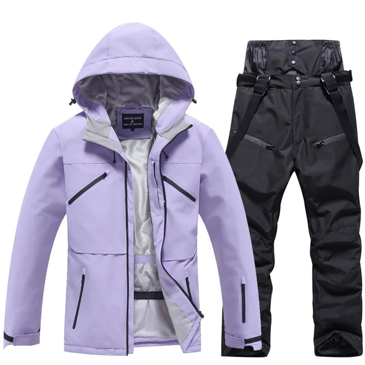 Unisex ski suit set made of high-quality weatherproof fabrics sporty