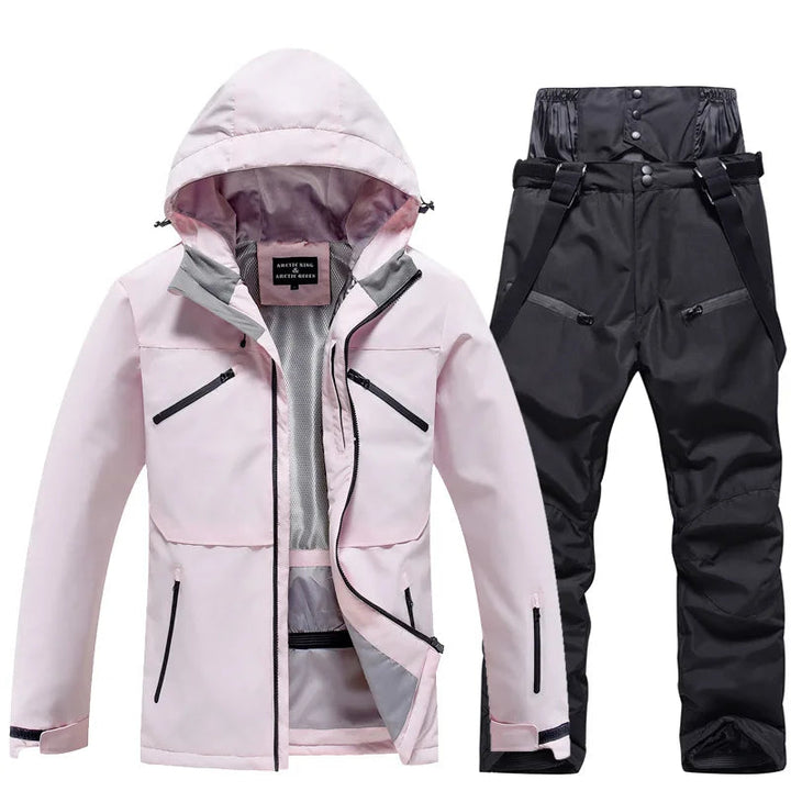 Unisex ski suit set made of high-quality weatherproof fabrics sporty