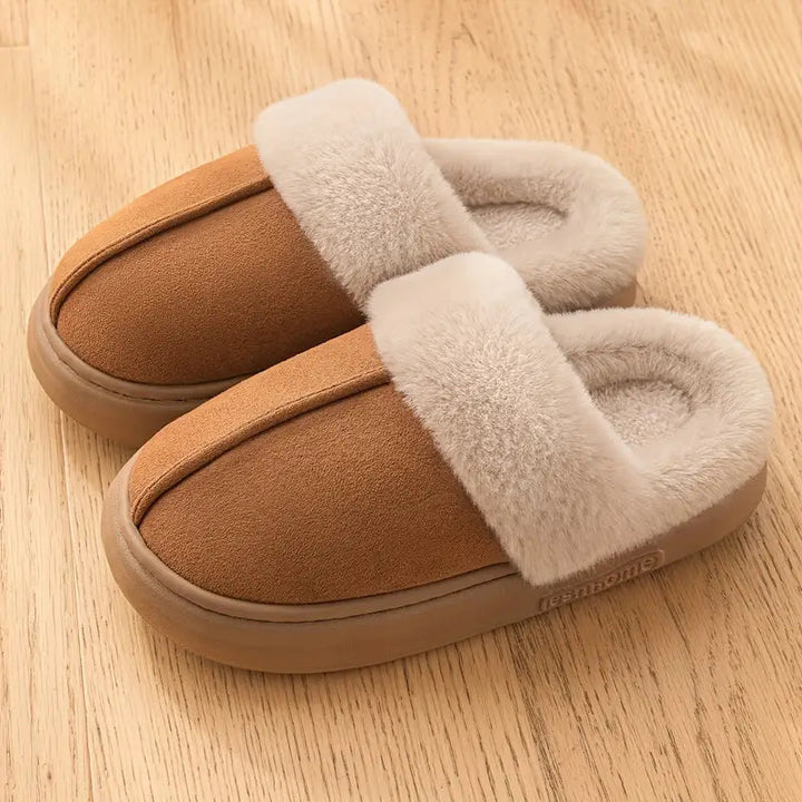 Warm house slippers for women with faux fur lining – Comfortable slippers for home