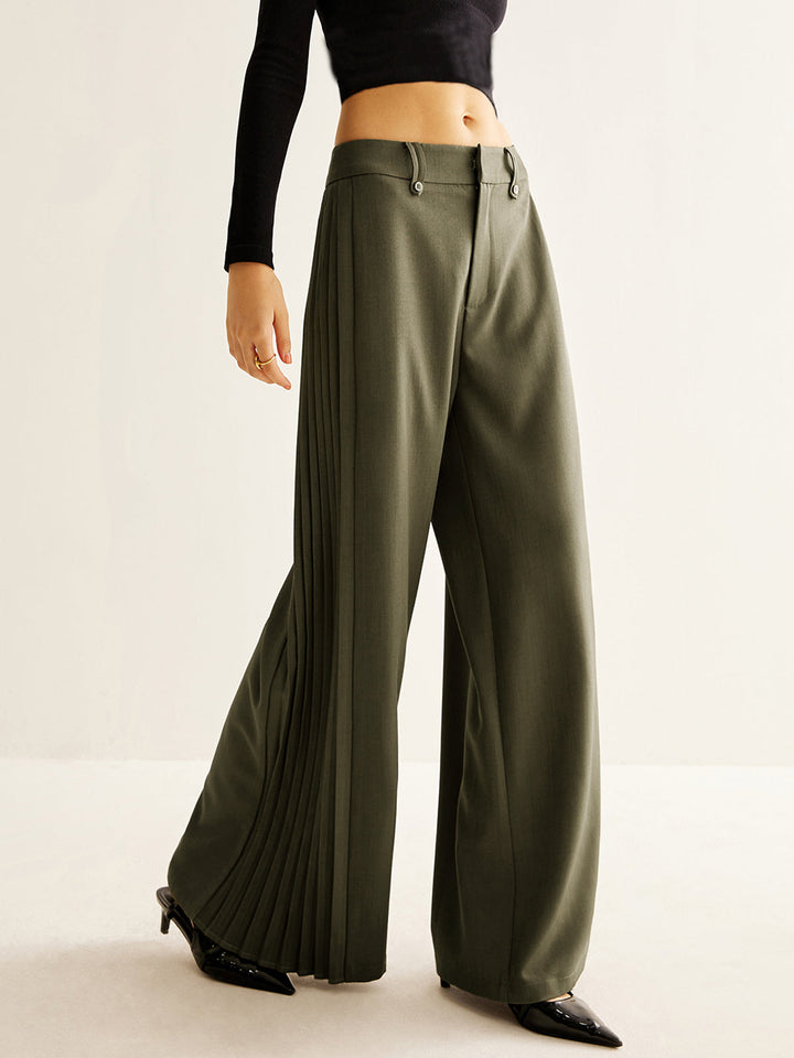 Wide Pants Women Pleats