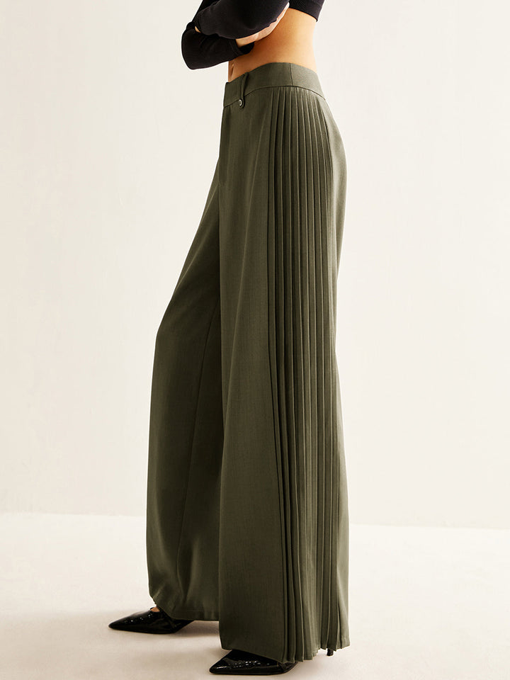 Wide Pants Women Pleats