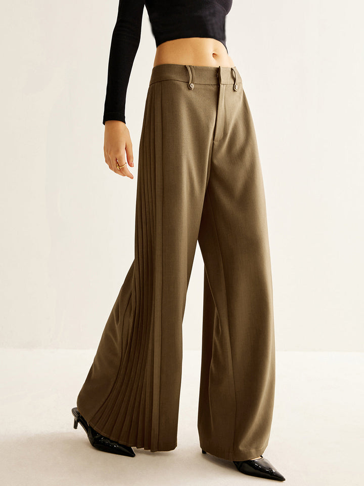 Wide Pants Women Pleats
