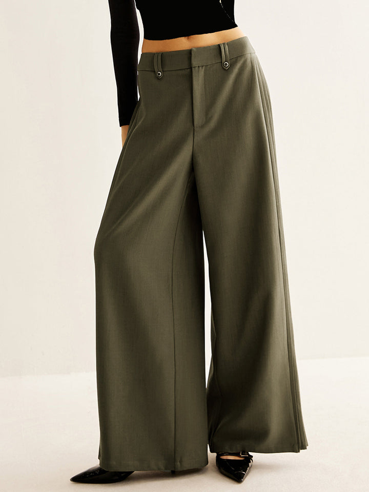 Wide Pants Women Pleats