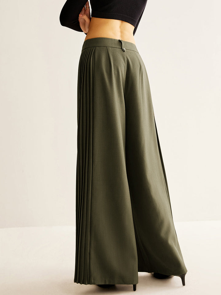 Wide Pants Women Pleats