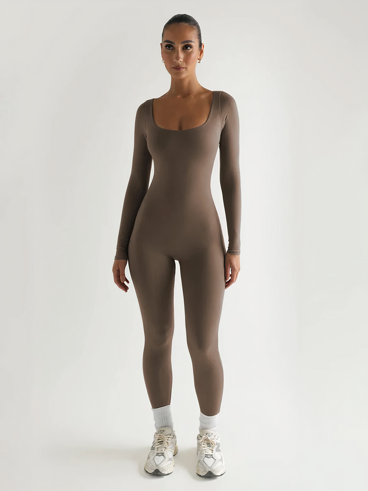 Long-sleeve Yoga Jumpsuit Women – Figure-hugging & Breathable