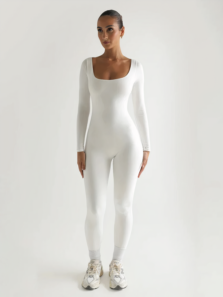 Long-sleeve Yoga Jumpsuit Women – Figure-hugging & Breathable