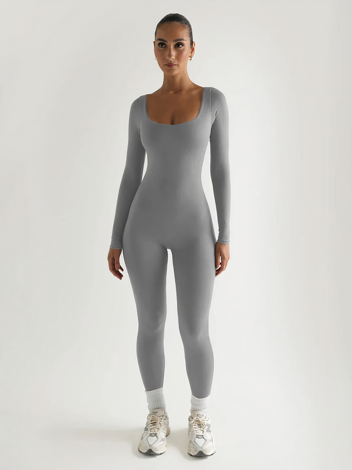 Long-sleeve Yoga Jumpsuit Women – Figure-hugging & Breathable