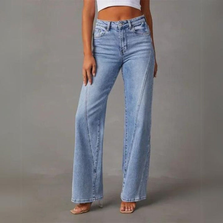 Women's wide-leg jeans made of denim – comfortable fit