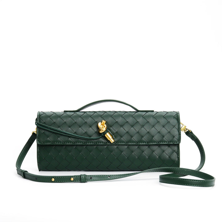 Braided Women's Clutch made of Genuine Leather – Elegant & Versatile