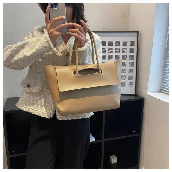 Luxurious Vegan Leather Tote Bag – Women's Shopper Handbag