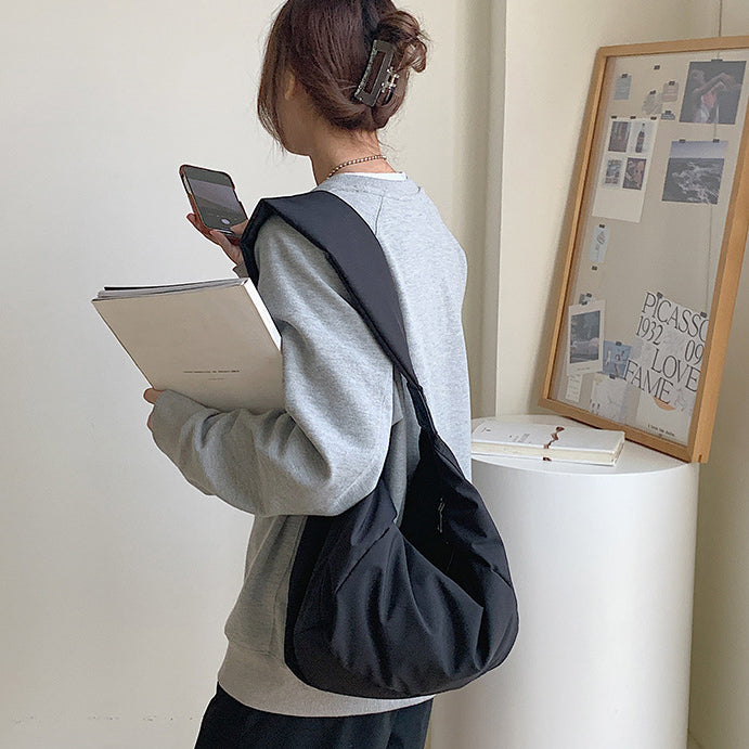 Puffer Shoulder Bag Women – Vegan Leather Hobo Bag with Zipper