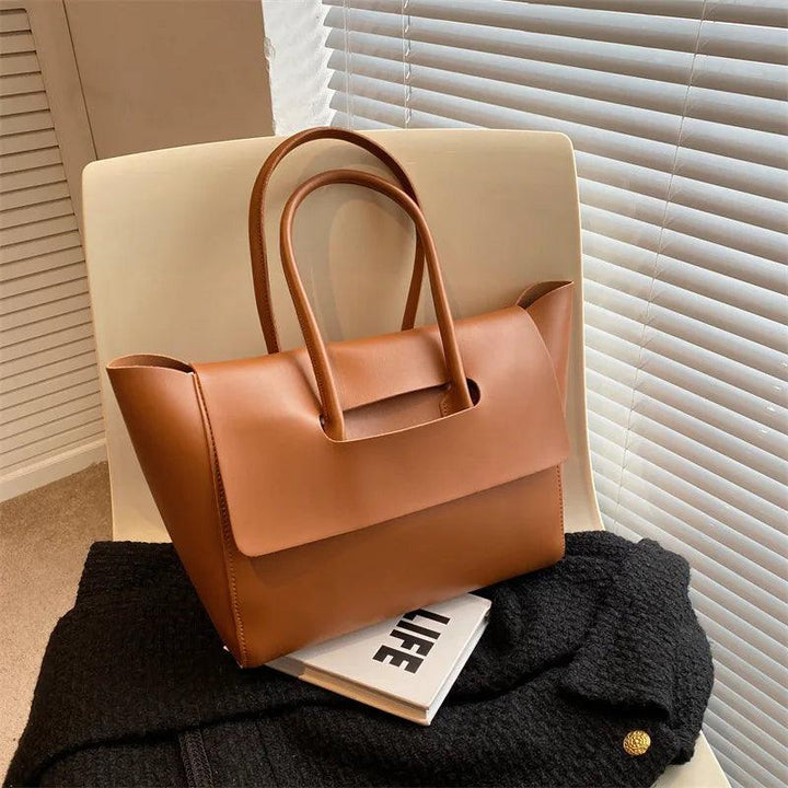 Luxurious Vegan Leather Tote Bag – Women's Shopper Handbag