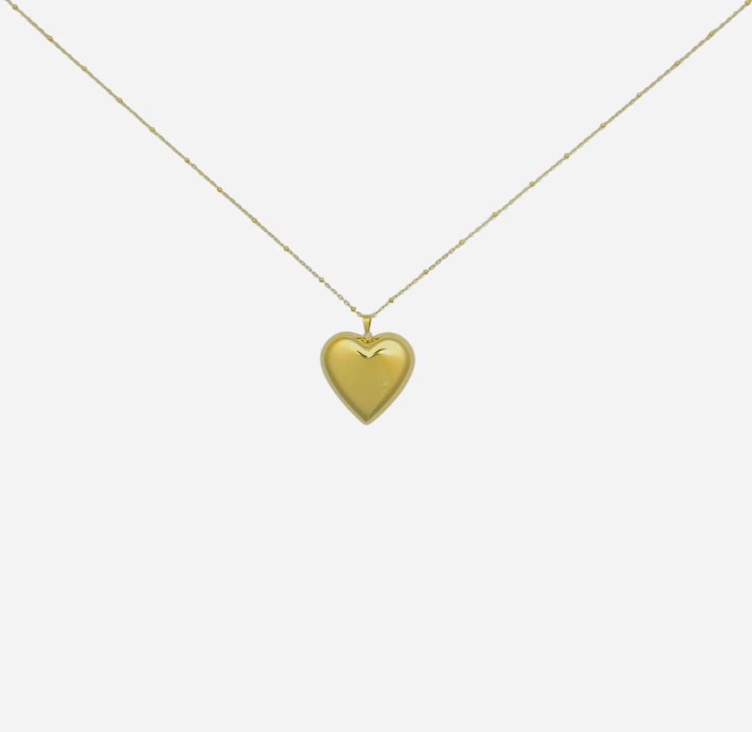 Heart pendant necklace for women – stainless steel, adjustable, gift idea