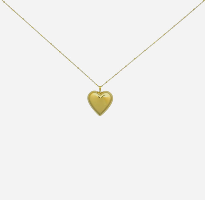 Heart pendant necklace for women – stainless steel, adjustable, gift idea