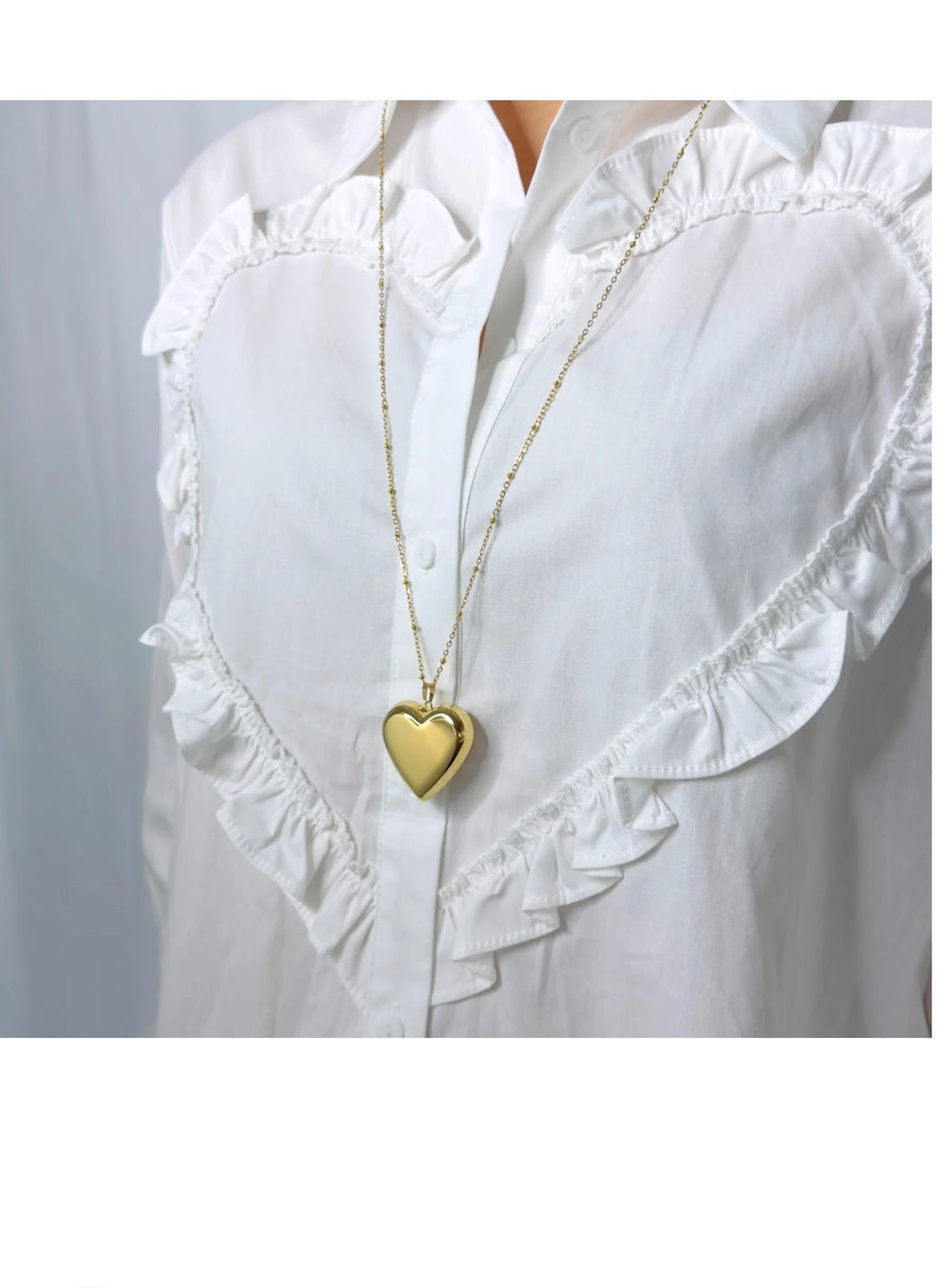 Heart pendant necklace for women – stainless steel, adjustable, gift idea