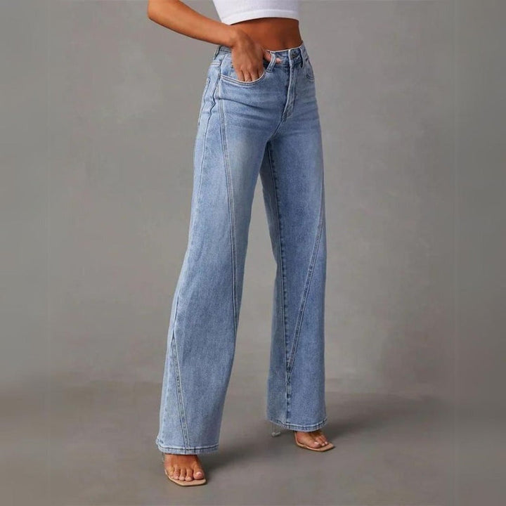 Women's wide-leg jeans made of denim – comfortable fit