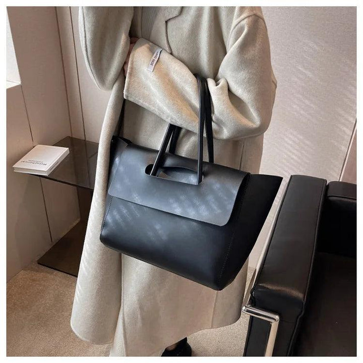 Luxurious Vegan Leather Tote Bag – Women's Shopper Handbag