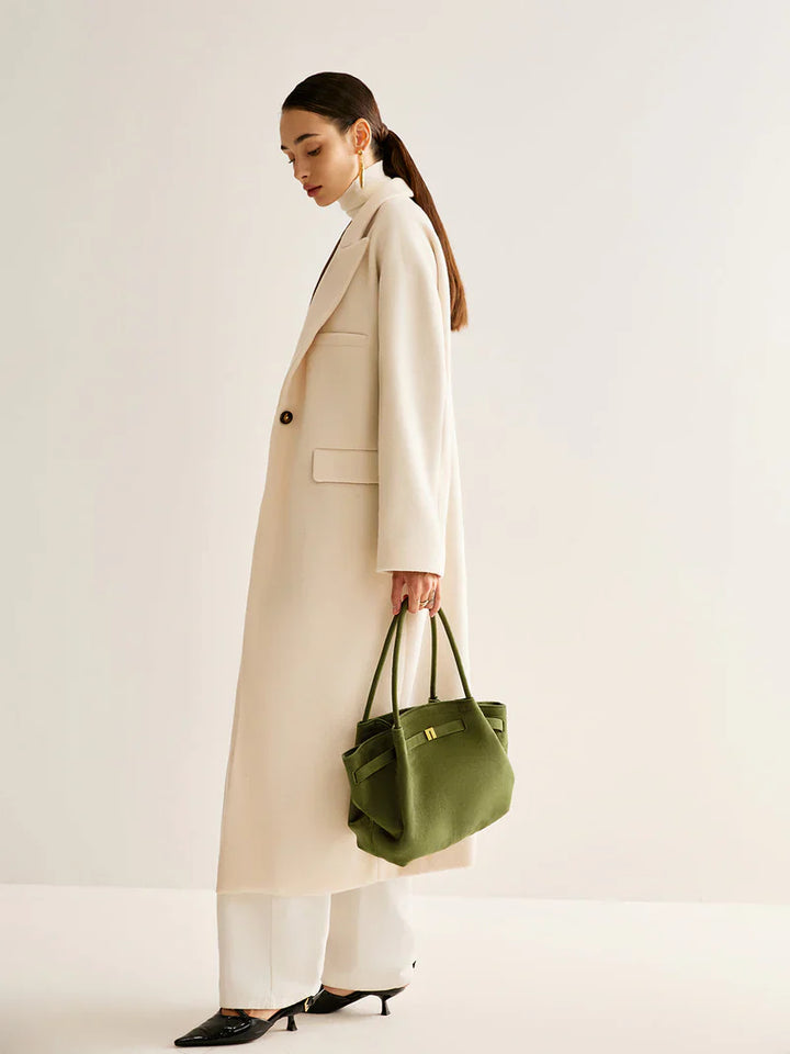 Women's Shopper Suede Bag – Green & Spacious