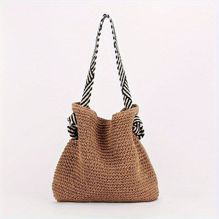 Handwoven vegan beach bag – Boho summer bag for women