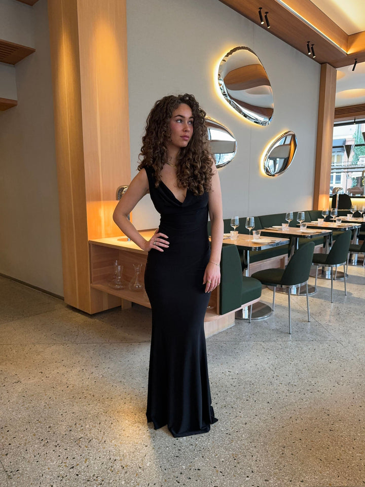 Women's sleeveless maxi dress cotton V-neck for summer & party