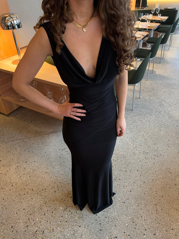 Women's sleeveless maxi dress cotton V-neck for summer & party