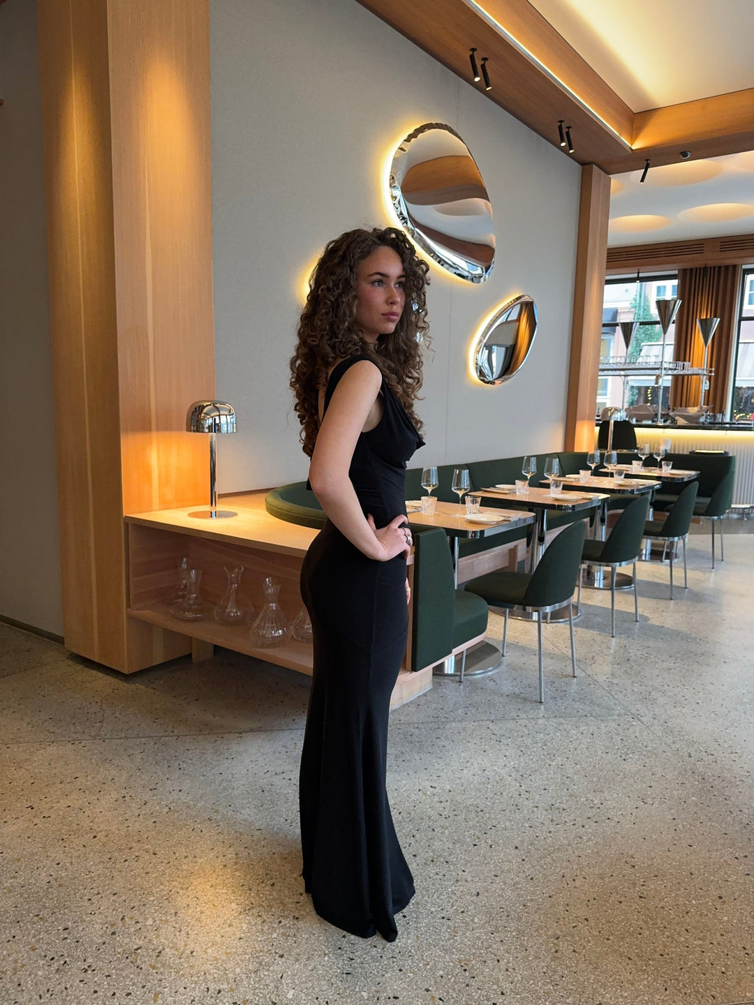 Women's sleeveless maxi dress cotton V-neck for summer & party