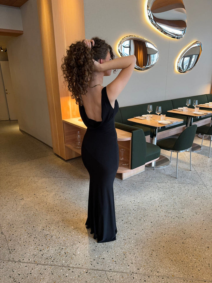 Women's sleeveless maxi dress cotton V-neck for summer & party