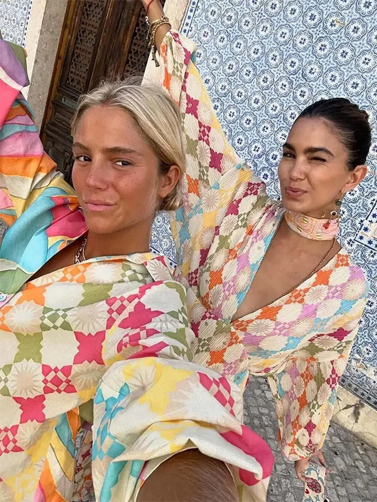 Women's Dress Set – Light Viscose – Flowing Elegant Summer Style