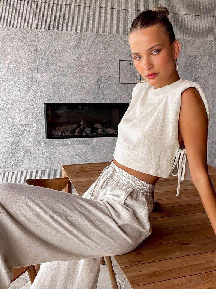 Women's Linen Set – Loose Fit – 2-piece Summer Outfit
