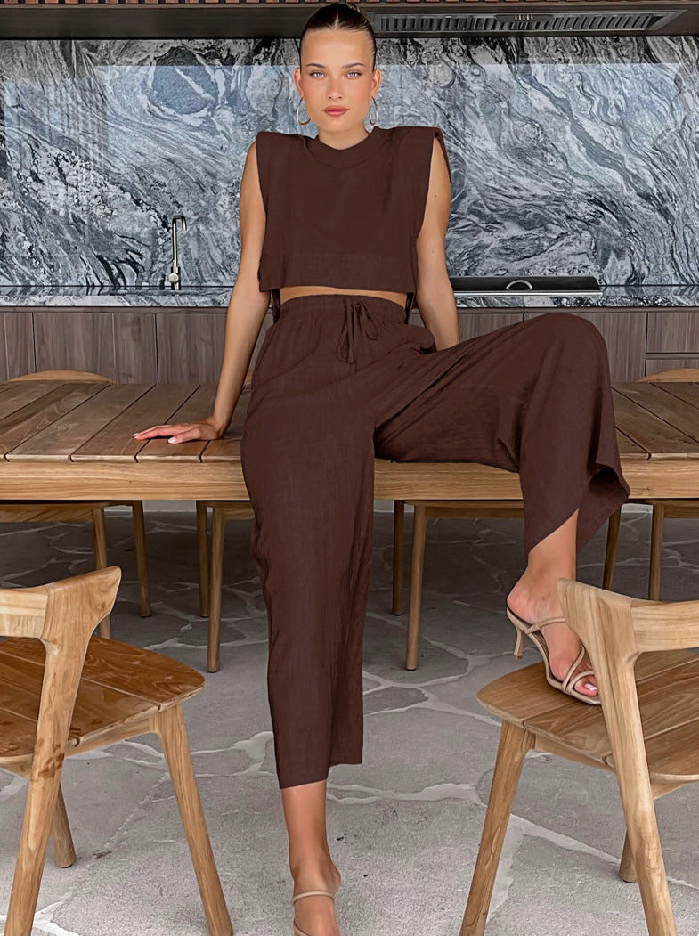 Women's Linen Set – Loose Fit – 2-piece Summer Outfit