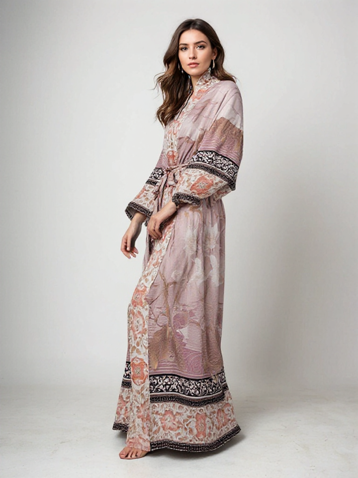 Damen Kimono mit Blumenmuster – Leichter Sommer-Kimono
