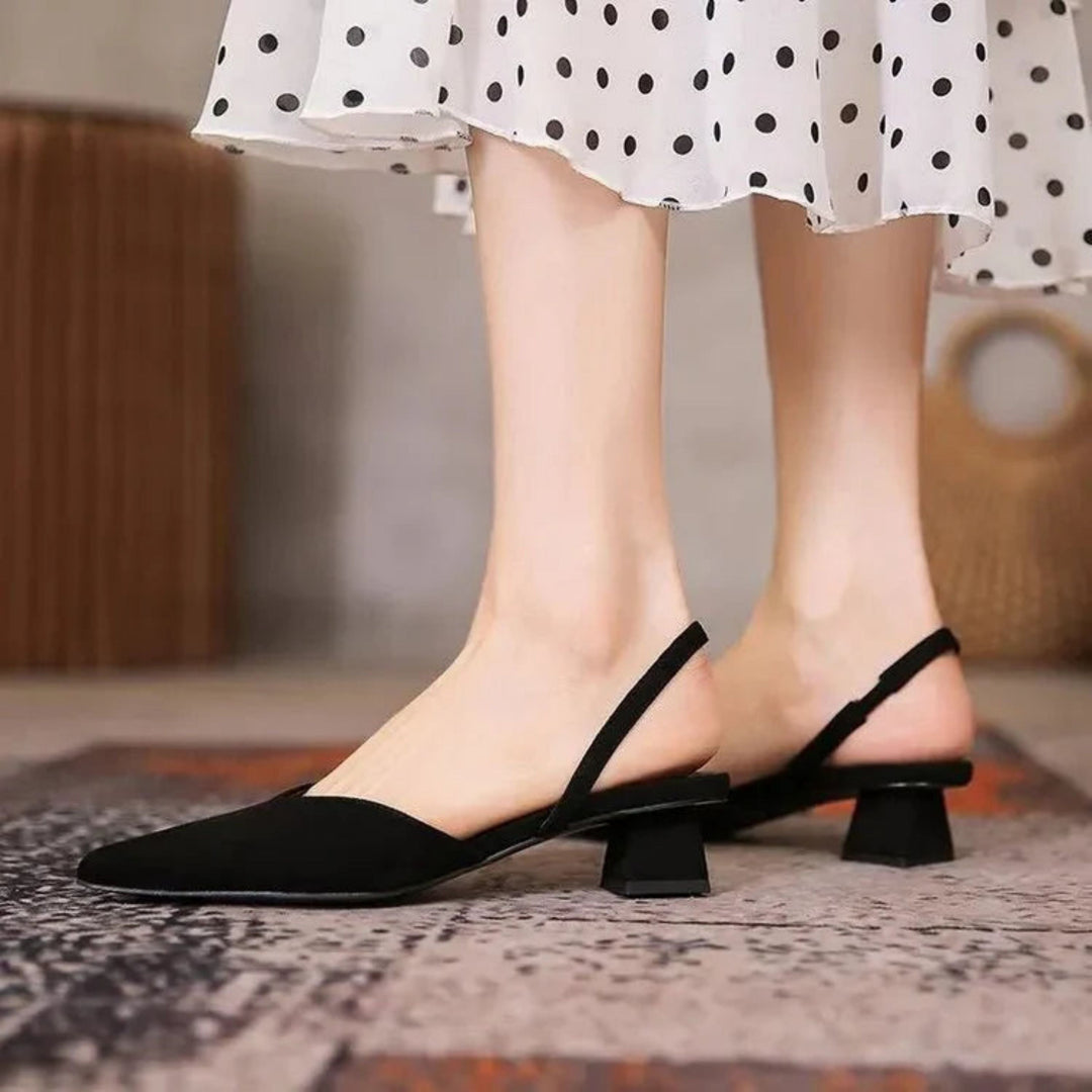 Damen Slingback Pumps mit kleinem Absatz