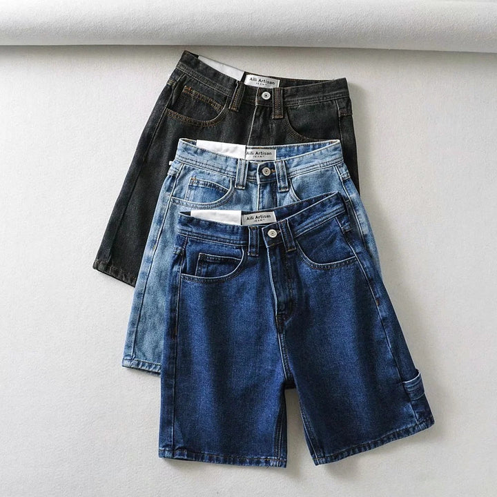 Shorts taille haute pour femmes – Élégants shorts d'été à jambe large