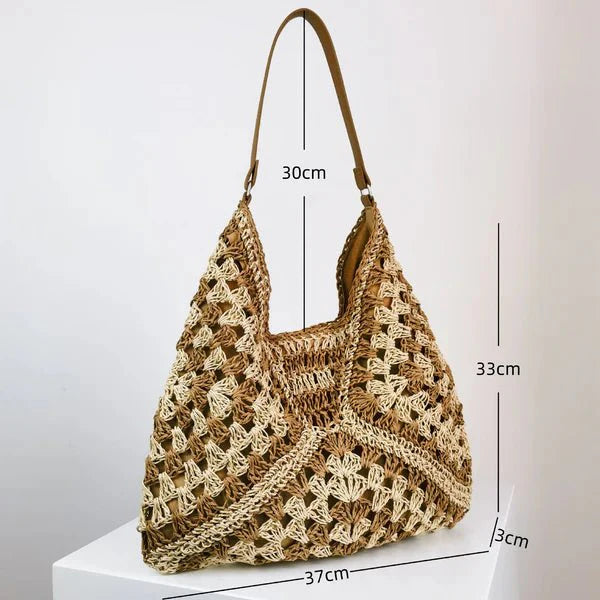 Grand sac de plage pour femmes – Cuir vegan, imperméable et résistant au sable