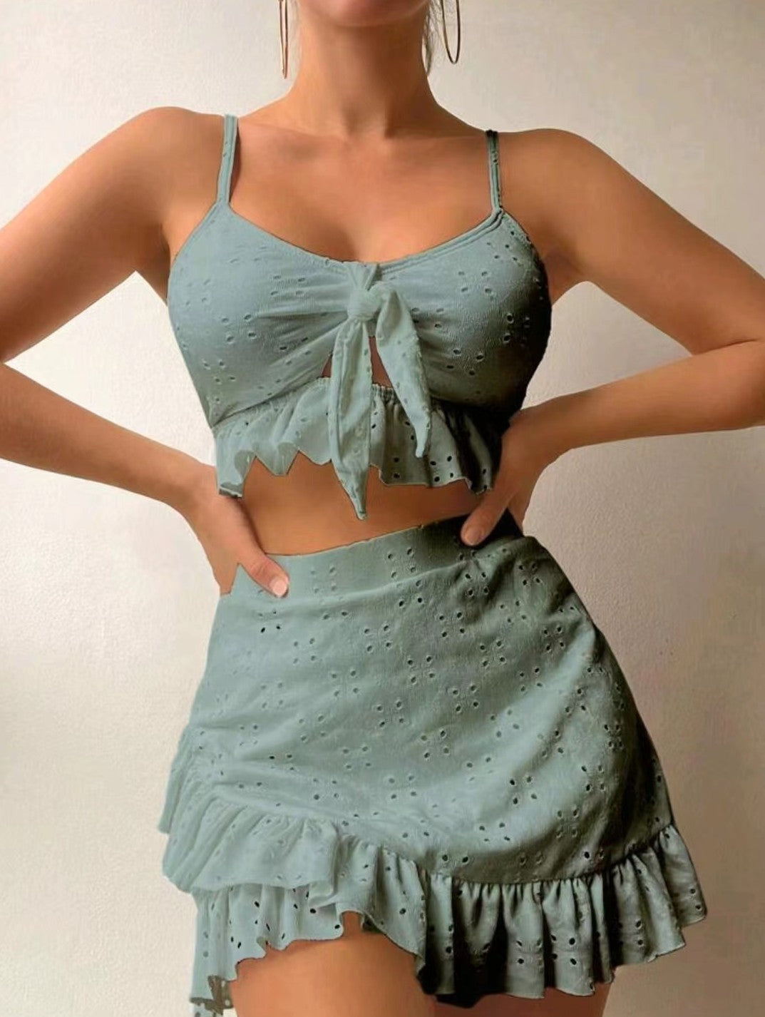 Women's Two-Piece – Cotton – Sleeveless Top & Wide Pants – Summer