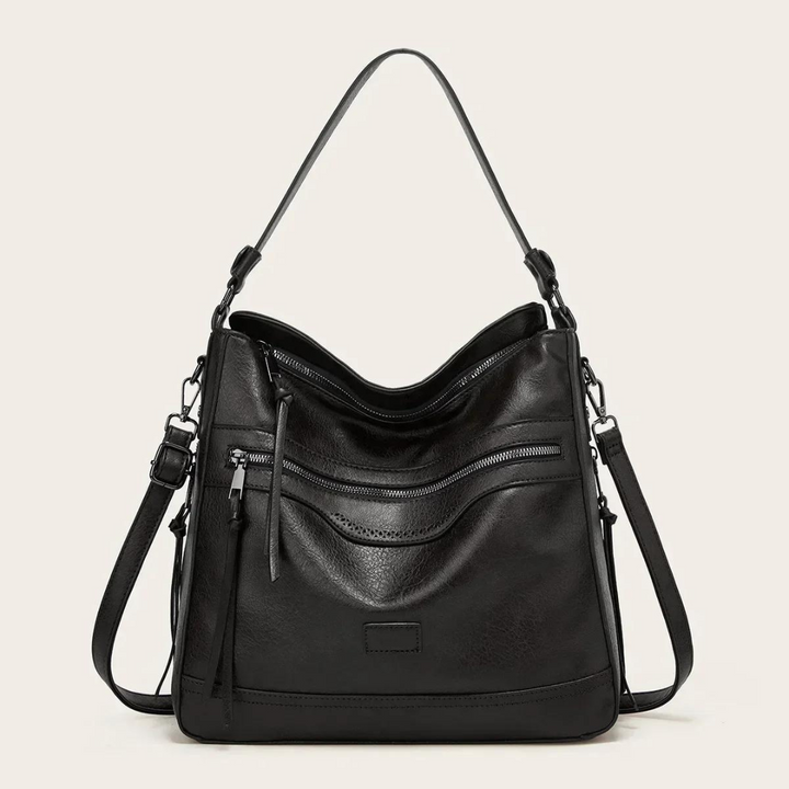 Sac à bandoulière pour femmes en cuir vegan – Élégant sac à épaule grand