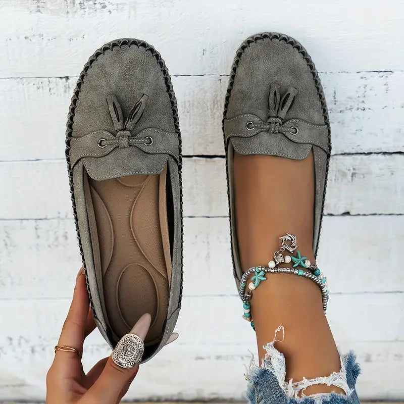 Chaussons pour femmes en cuir végan avec doublure douce – Mocassins élégants pour tous les jours