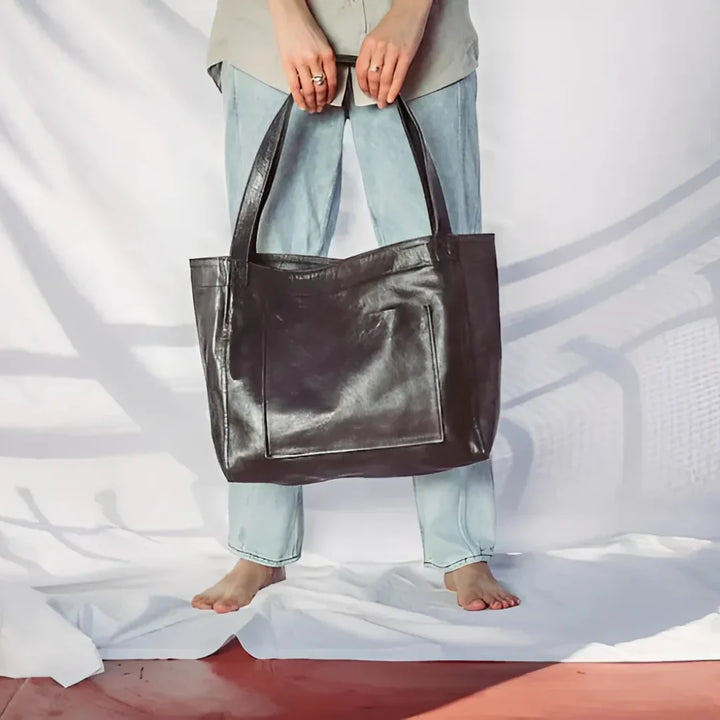 Sac à main en cuir vegan luxueux – Sac spacieux et élégant
