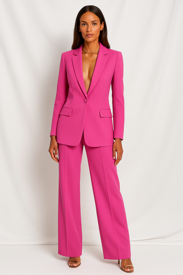 Elegant women's two-piece blazer set – tailored fit, versatile colors