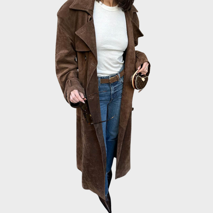 Mollene | Wildleder Trenchcoat