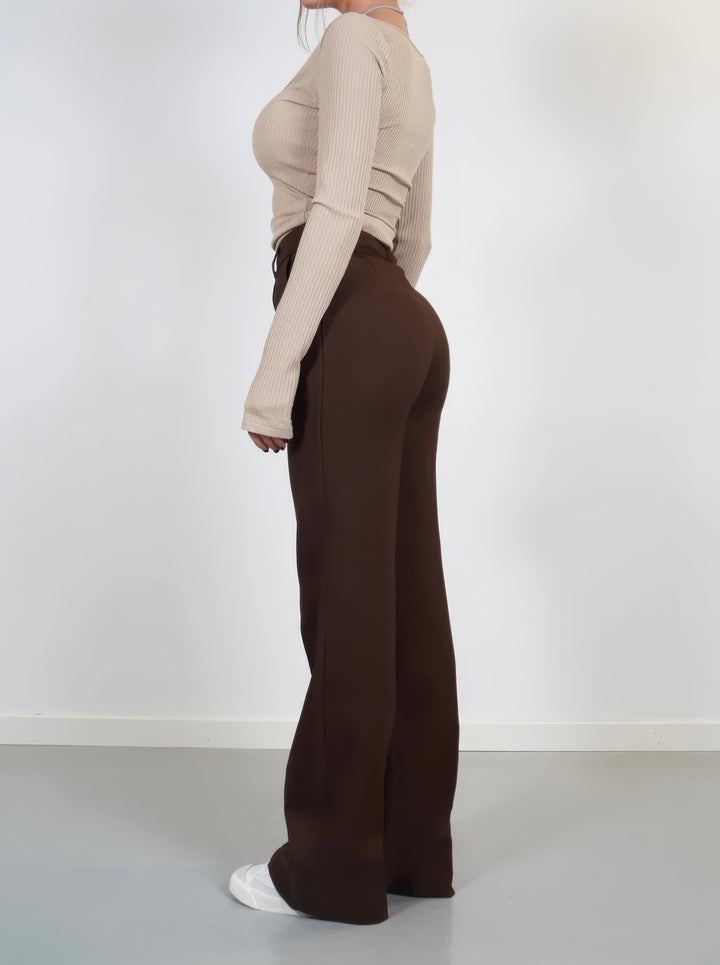 Damen High-Waist Hose mit geradem Bein – Eleganter Business Look