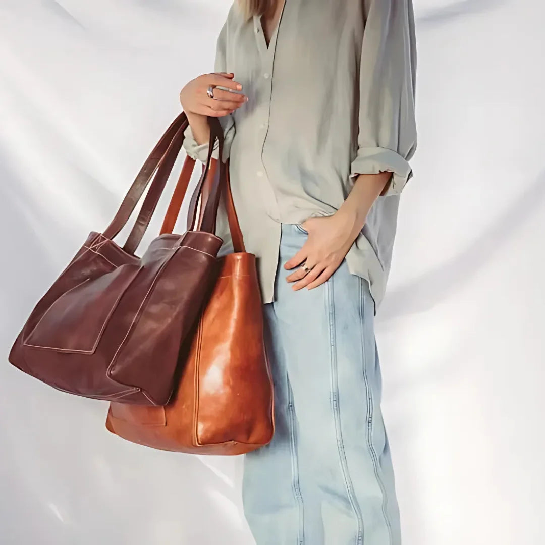 Sac à main en cuir vegan luxueux – Sac spacieux et élégant